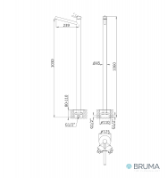 MEDIDAS MONOMANDO LAVABO A SUELO LUSITANO BRUMA